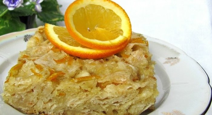 Апельсиновый пирог с лавашом