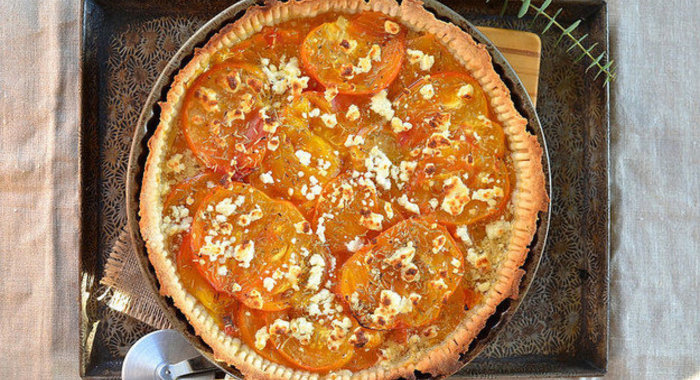 Тарт с помидорами и сыром фета