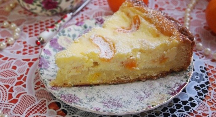 Творожный пирог с мандаринами
