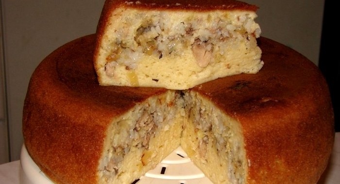 Рыбный пирог в мультиварке