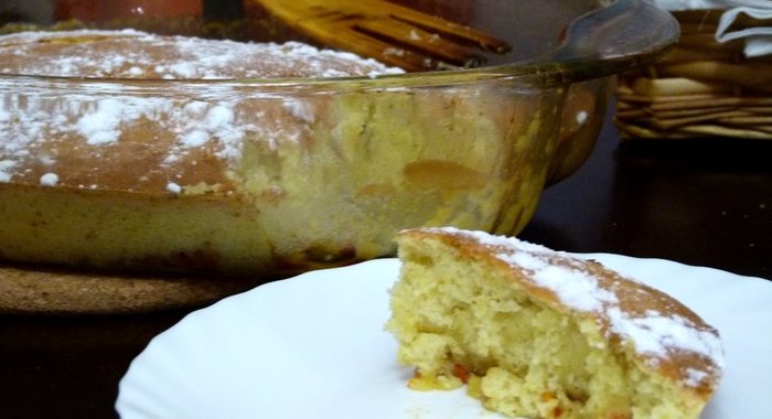 Апельсиновый пирог с облепихой