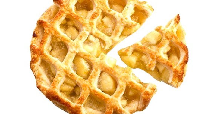 Пирог с яблоками, сухофруктами и специями