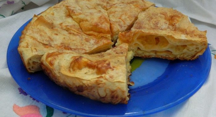Быстрый сырный пирог