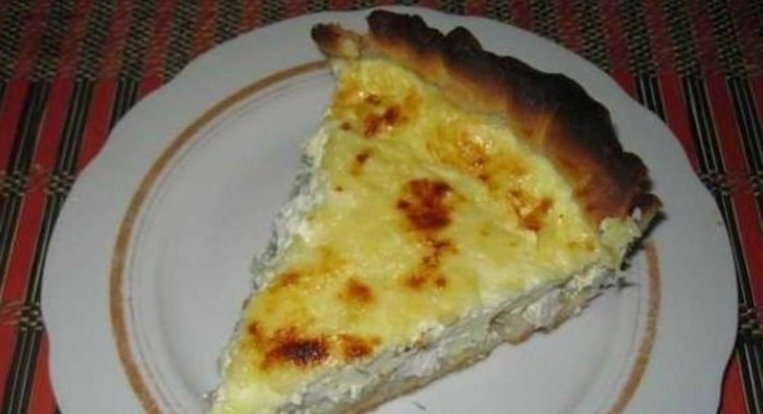 Открытый пирог с курицей