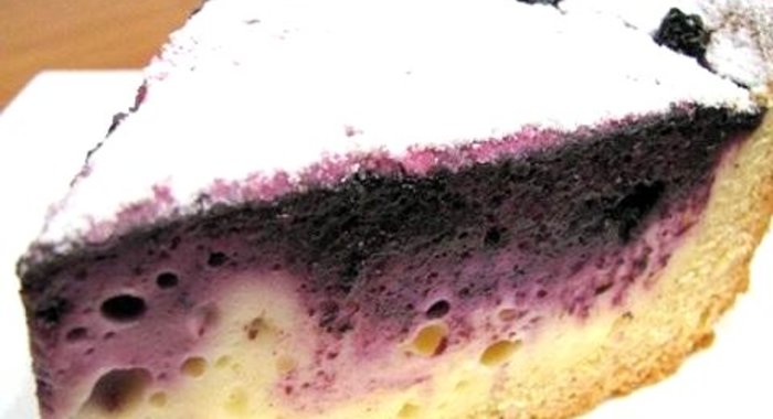 Творожный пирог с черникой