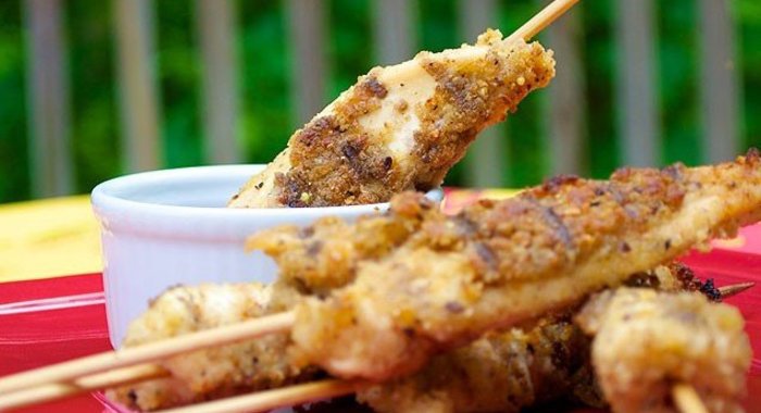 Куриные наггетсы на гриле