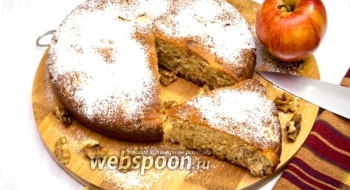 Медовый яблочно-ореховый пирог