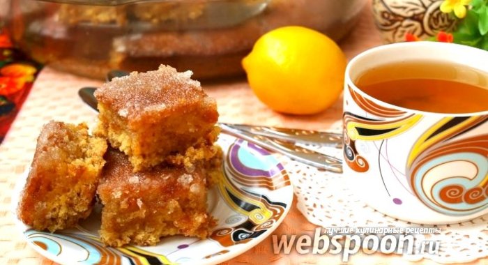 Лимонно-изюмный пирог