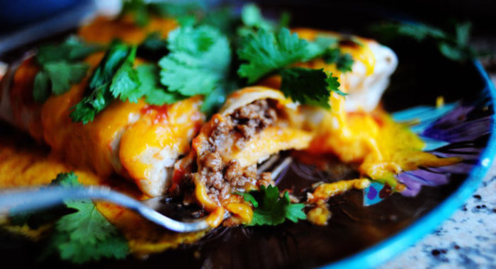 Буритто с говядиной и фасолью