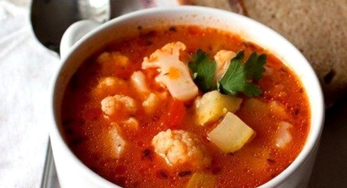 Овощной суп с кабачками