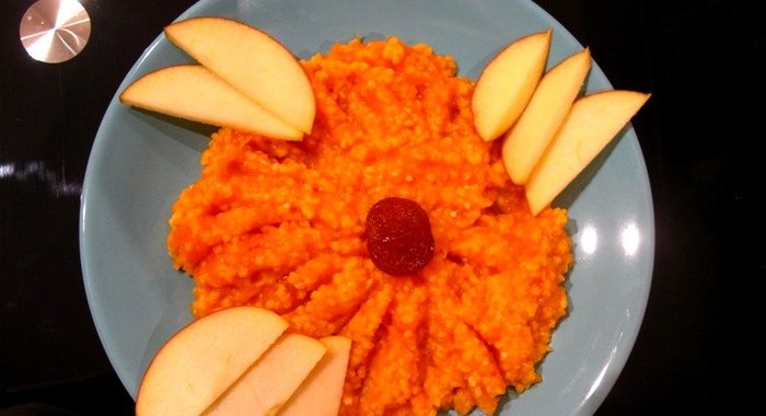 Кукурузная каша с тыквой