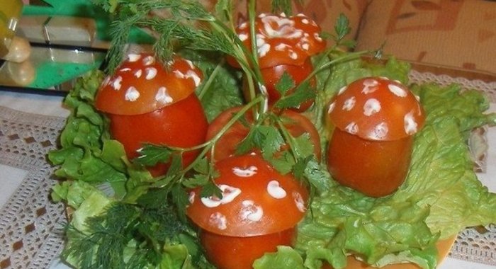 Закуска «Мухоморы»