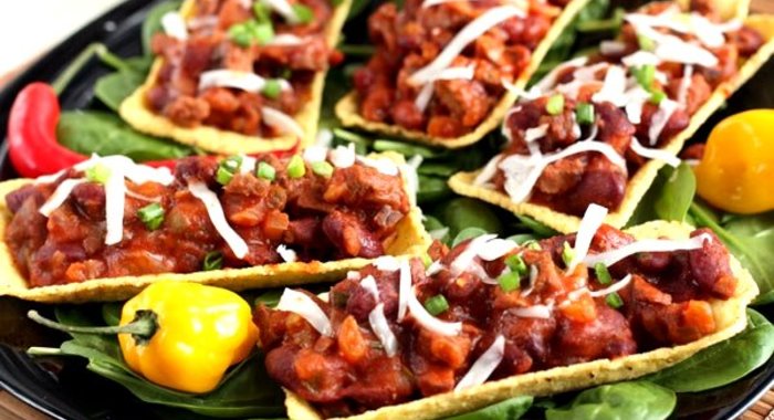 Тарелочки тако с говядиной