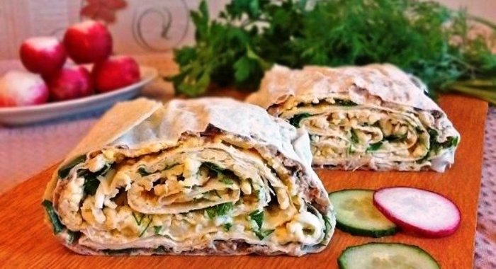 Лаваш с консервами