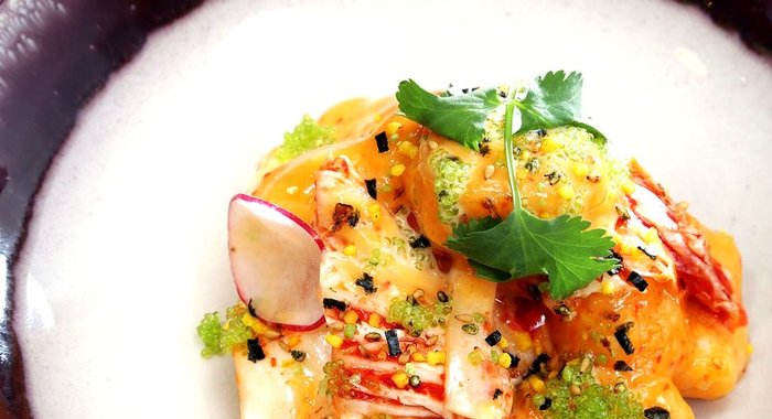 Креветки в соусе кимчи