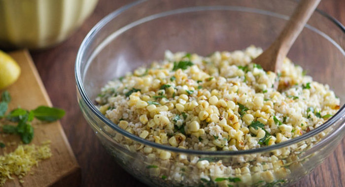 Табуле с жареной кукурузой