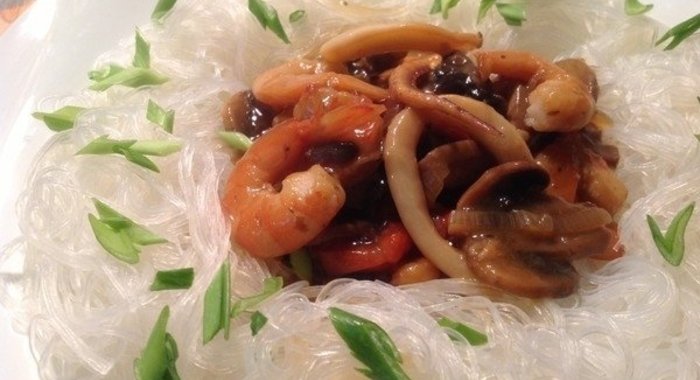 Фунчоза с морепродуктами