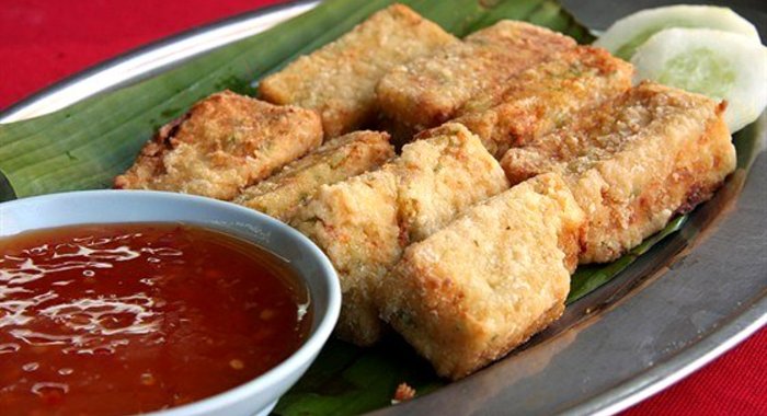 Хрустящий тофу с соусом чили