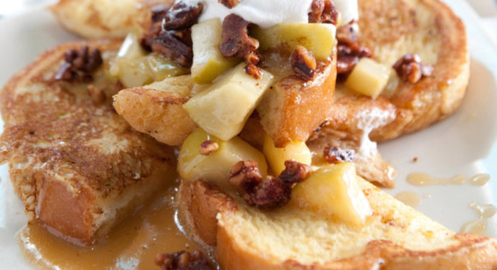 Французские тосты с яблоками