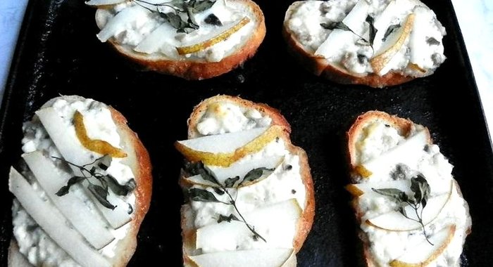 Гренки с творогом