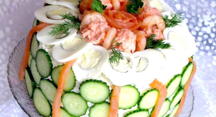 Закусочный торт из хлеба