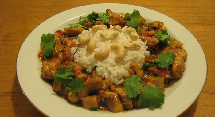 Куриное карри на кокосовом молоке