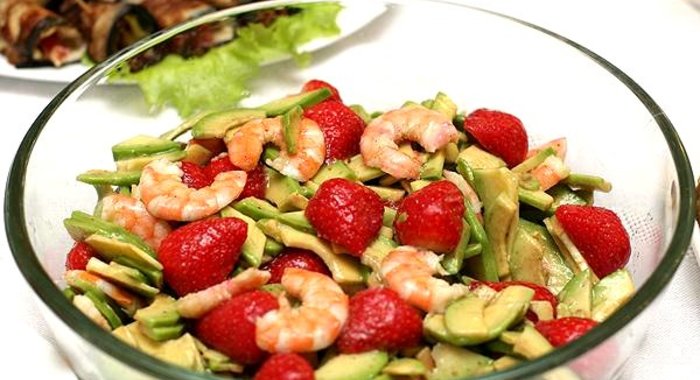 Cалат с креветками