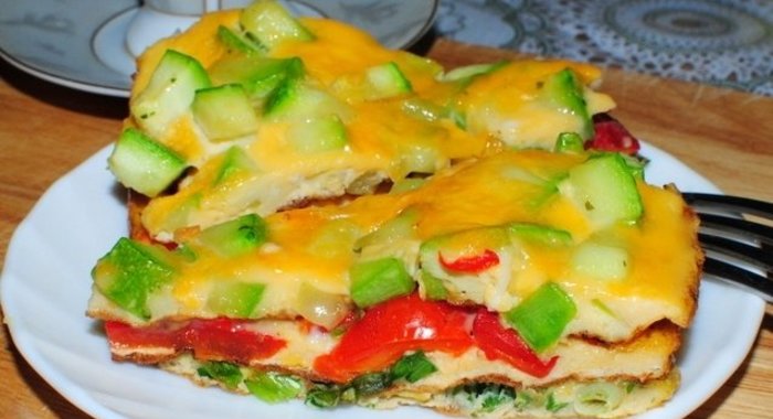 Яичница с зеленью