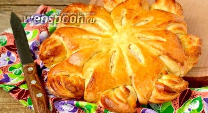 Дрожжевой пирог с зефирными прослойками