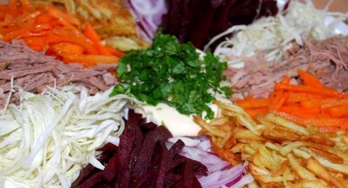Татарский салат с говядиной