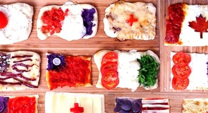 Пицца в виде флагов