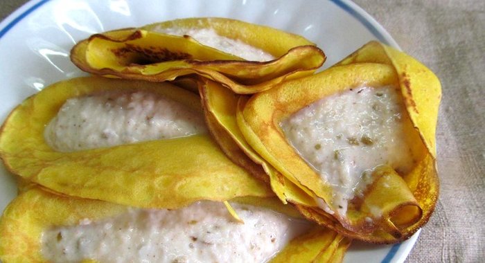 Блинчики с грушевой начинкой