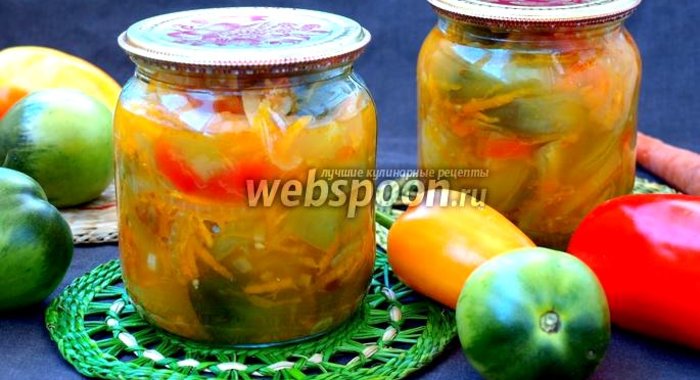 Салат из зелёных помидоров на зиму