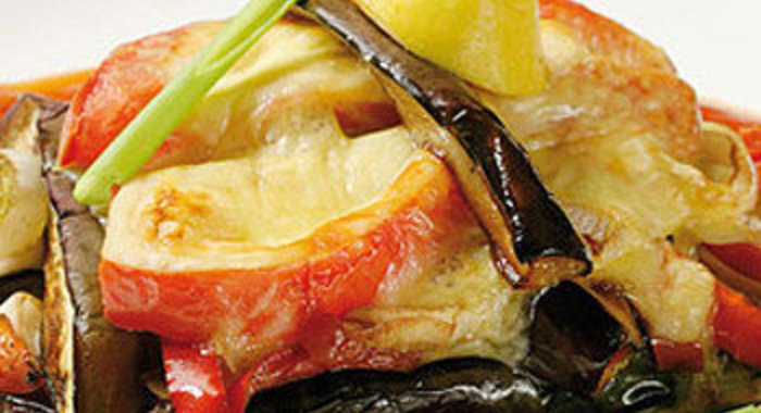 Баклажаны, запеченные с лечо