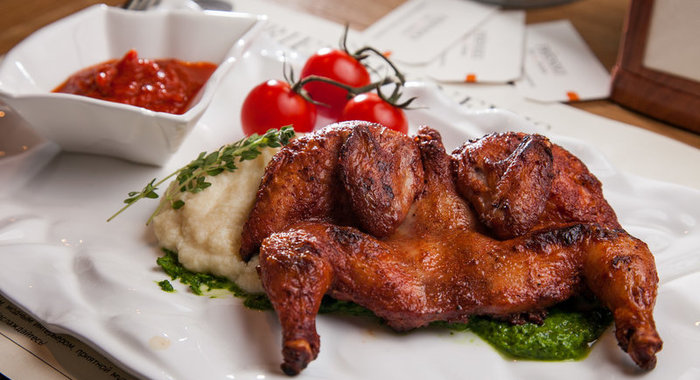 Цыпленок с пюре из сельдерея