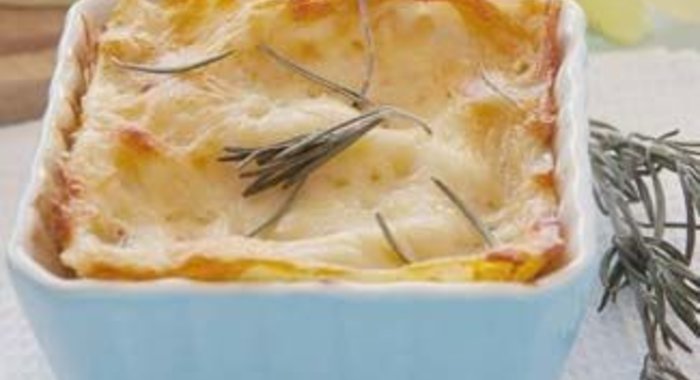 Порционная лазанья с баклажанами