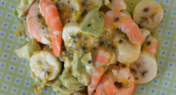 Фруктовый салат с креветками