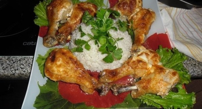 Запеченные куриные голени