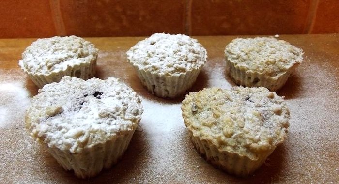 Нежные кексы из овсяных хлопьев