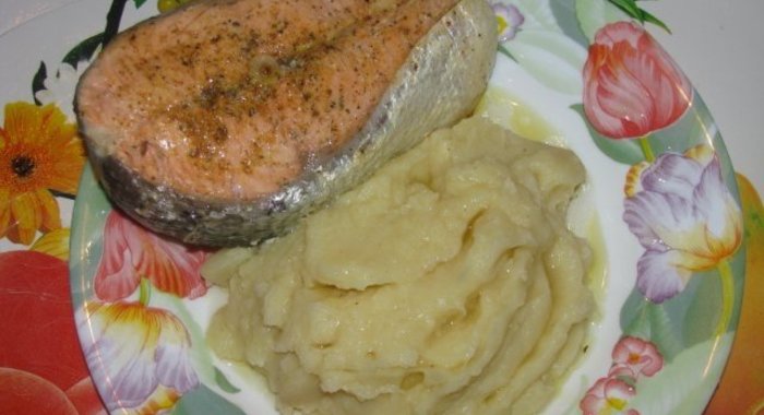 Стейк из семги в мультиварке