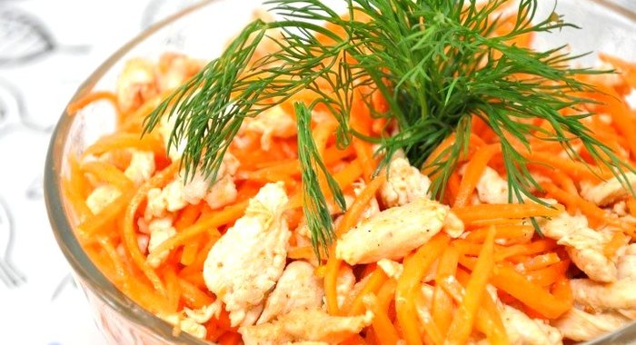 Салат хе из курицы