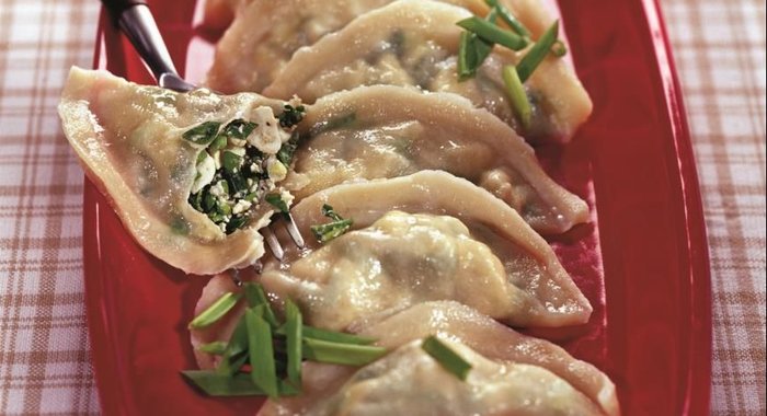 Вареники с зеленым луком