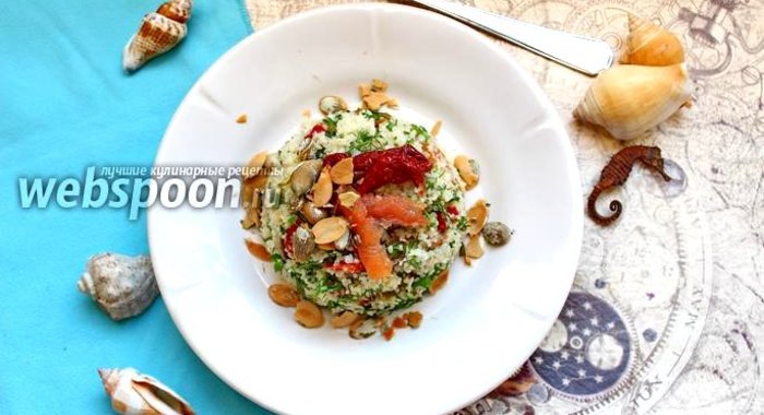 Салат с булгуром и рыбой