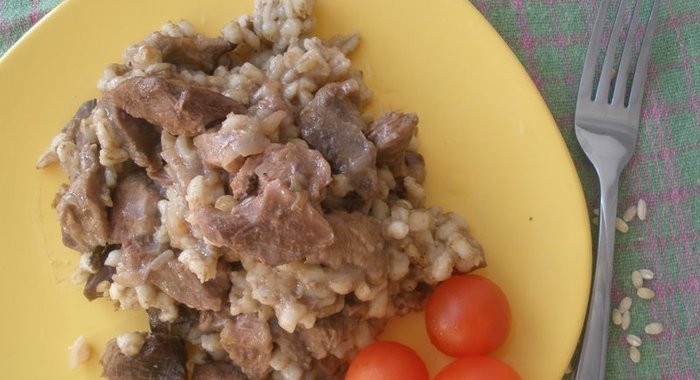 Перловка со свининой в духовке