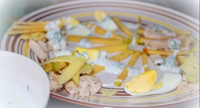 Салат с курицей Для кормящих матерей
