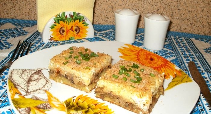 Картофельная запеканка с капустой в духовке