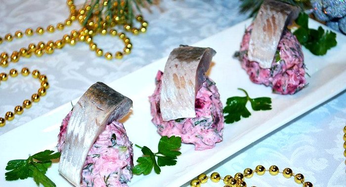 Салат с сельдью