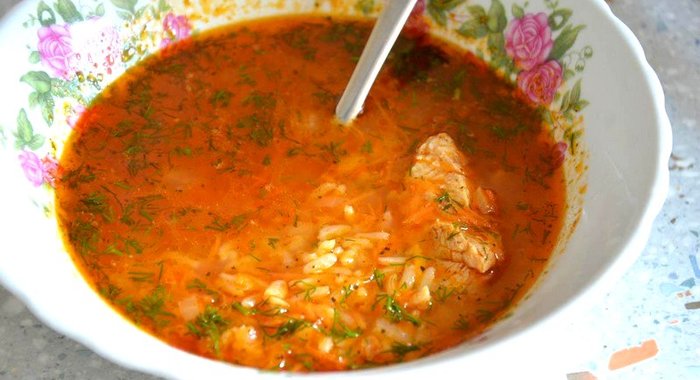 Куриный суп харчо