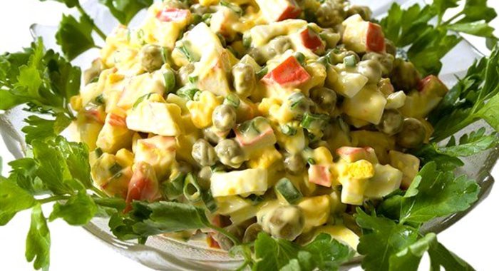 Крабовый салат с эстрагоном