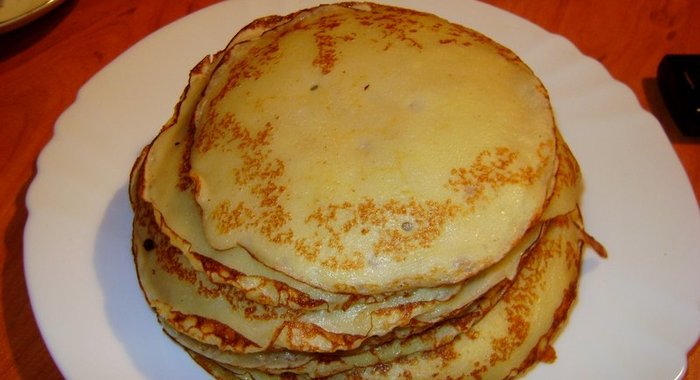 Сладкие блинчики на кефире